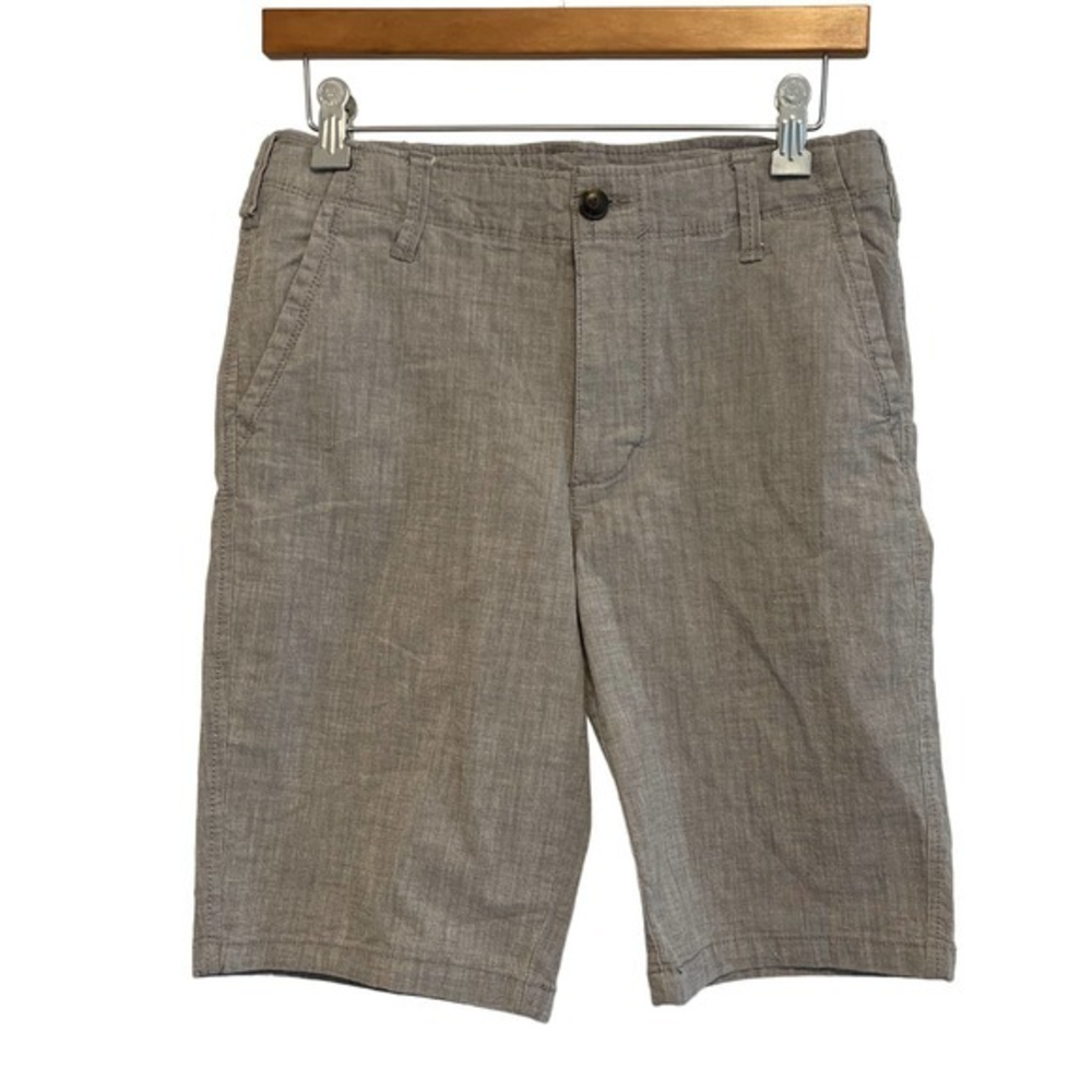 Arizona Jean Co Boys Gray Chino Shorts Size 18 Regular Cotton Blend Stretch